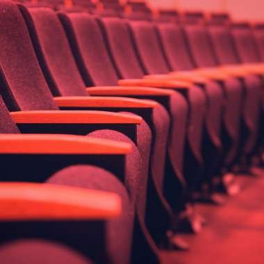 Row of cinema seats