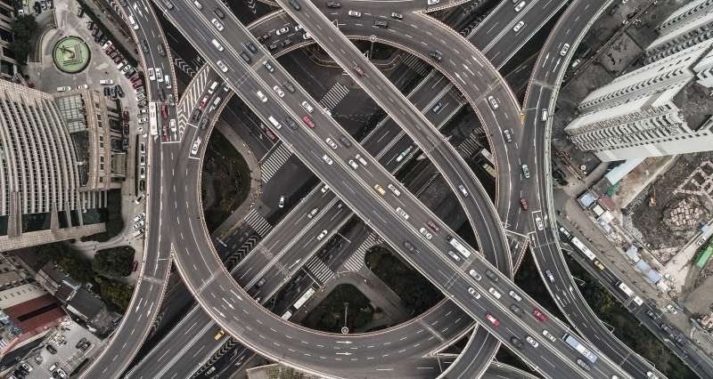 City overlapping roads